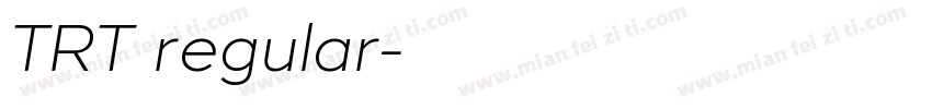 TRT regular字体转换